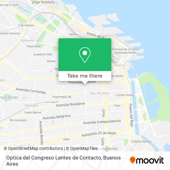 Optica del Congreso Lentes de Contacto map
