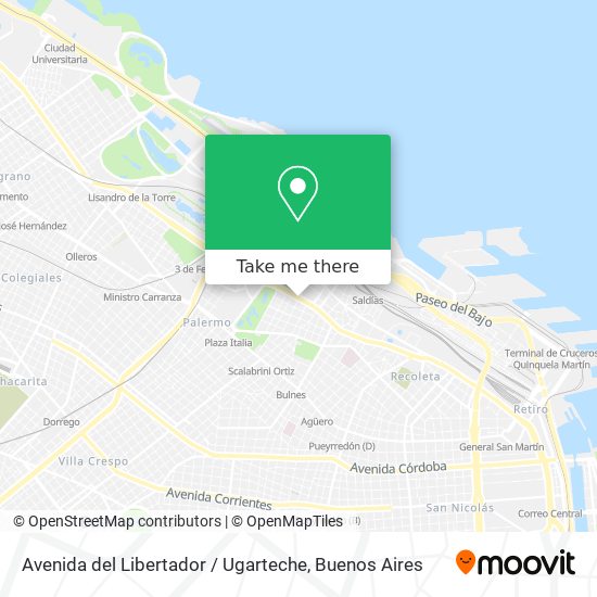 Avenida del Libertador / Ugarteche map