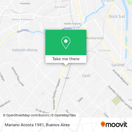 Mariano Acosta 1981 map