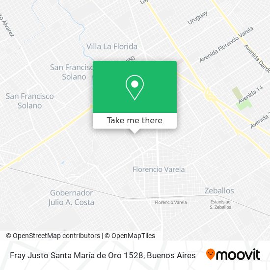 Mapa de Fray Justo Santa María de Oro 1528