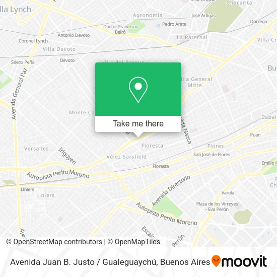 Mapa de Avenida Juan B. Justo / Gualeguaychú