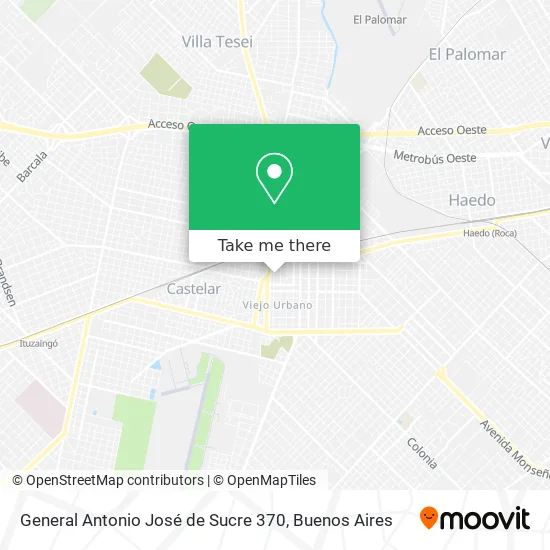 Mapa de General Antonio José de Sucre 370