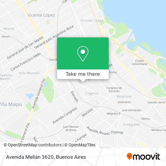 Avenida Melián 3620 map