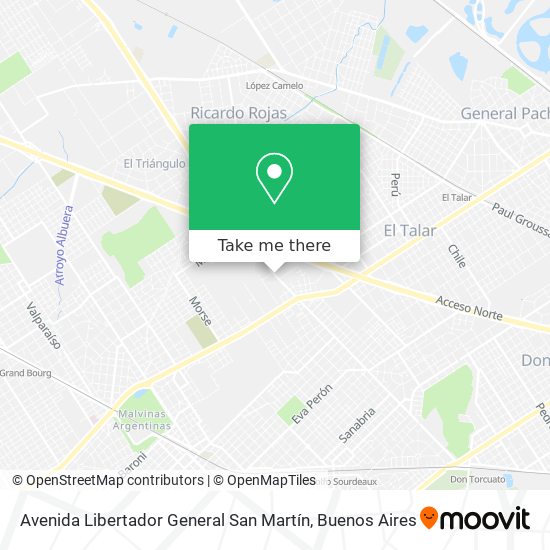 Mapa de Avenida Libertador General San Martín