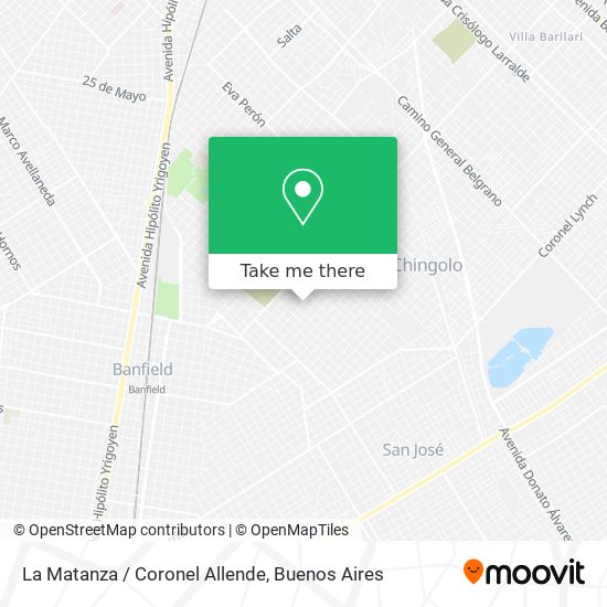 Mapa de La Matanza / Coronel Allende