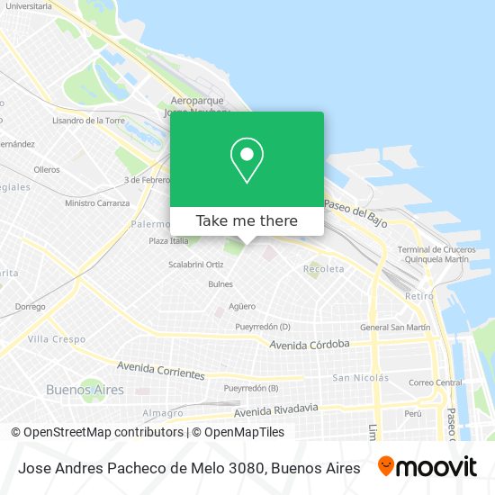 Jose Andres Pacheco de Melo 3080 map