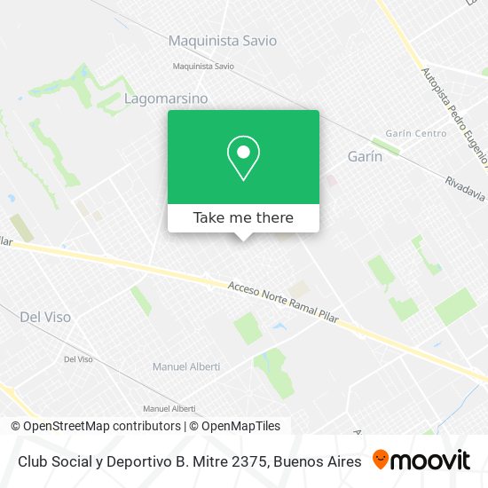 Mapa de Club Social y Deportivo B. Mitre 2375