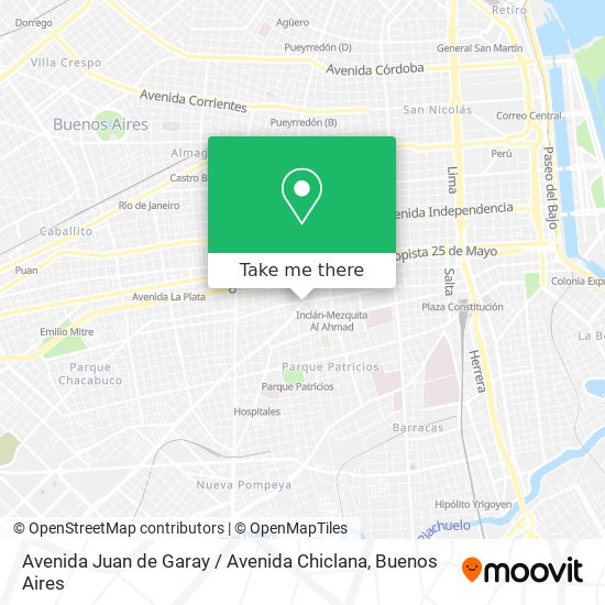 Avenida Juan de Garay / Avenida Chiclana map