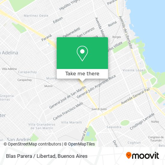 Mapa de Blas Parera / Libertad
