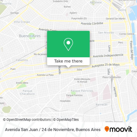 Avenida San Juan / 24 de Noviembre map