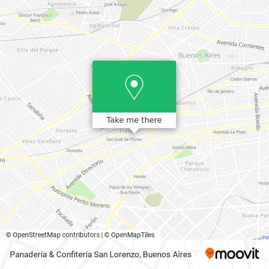 Mapa de Panadería & Confitería San Lorenzo