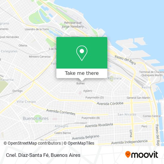 Cnel. Díaz-Santa Fé map