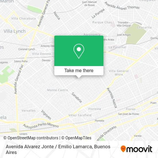 Avenida Alvarez Jonte / Emilio Lamarca map