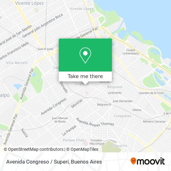 Avenida Congreso / Superí map