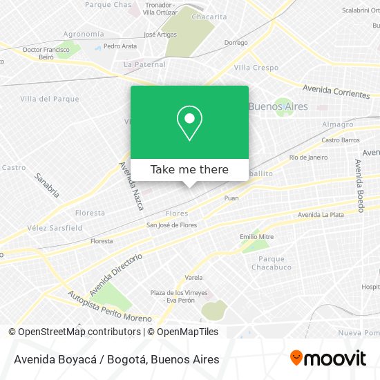 Avenida Boyacá / Bogotá map