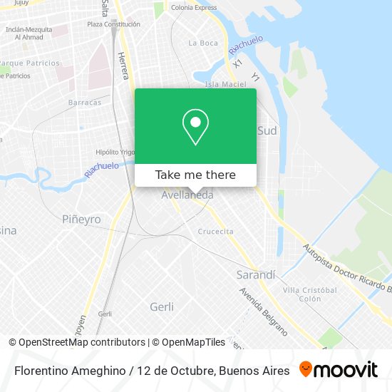 Florentino Ameghino / 12 de Octubre map