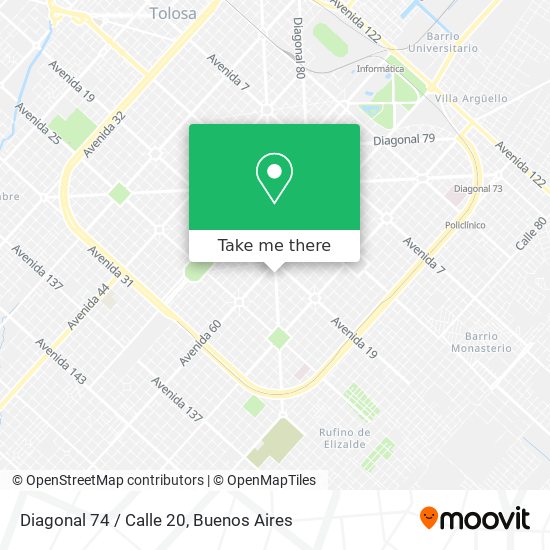 Diagonal 74 / Calle 20 map