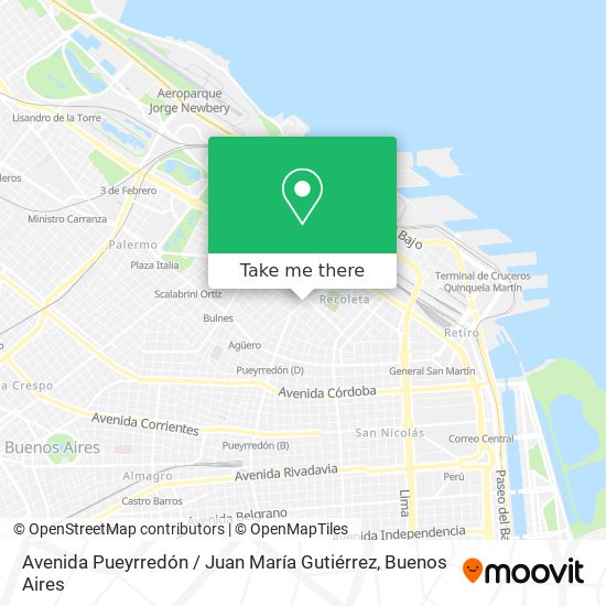 Avenida Pueyrredón / Juan María Gutiérrez map