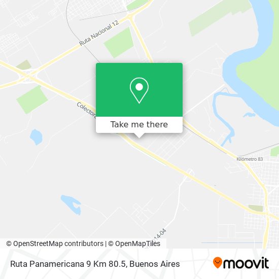 Mapa de Ruta Panamericana 9 Km 80.5