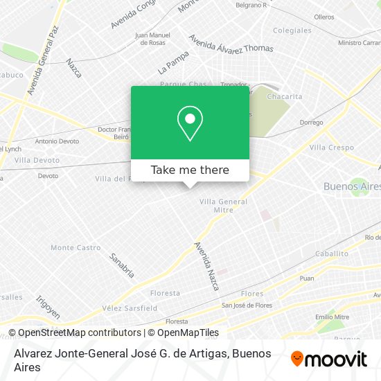 Alvarez Jonte-General José G. de Artigas map