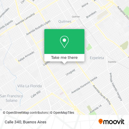 Calle 340 map