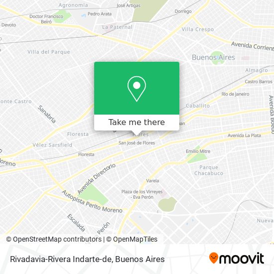 Rivadavia-Rivera Indarte-de map