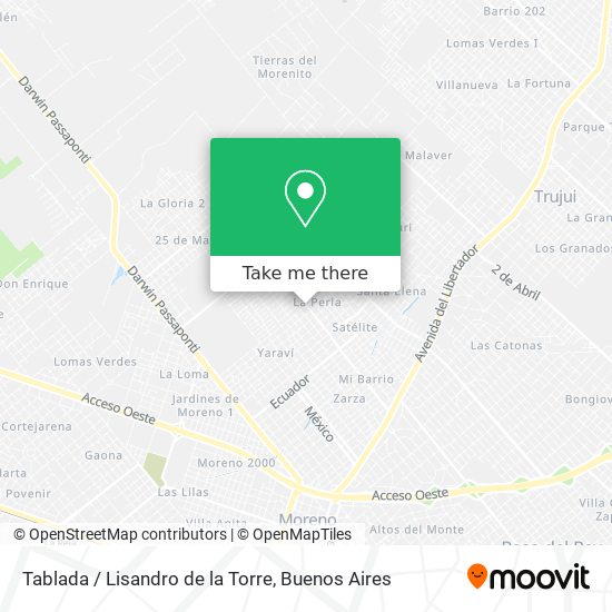 Tablada / Lisandro de la Torre map