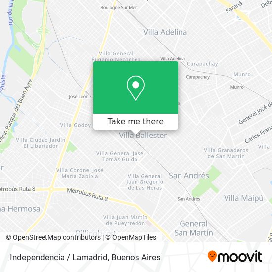 Independencia / Lamadrid map