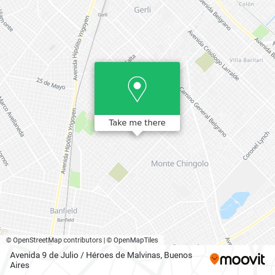 Avenida 9 de Julio / Héroes de Malvinas map