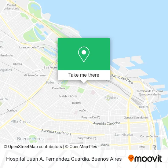 Hospital Juan A. Fernandez-Guardia map
