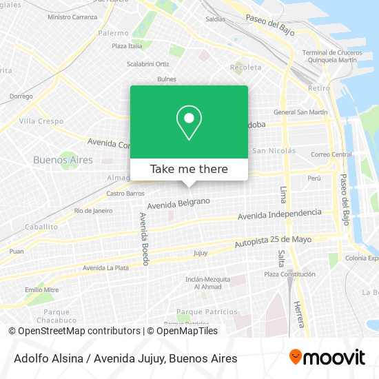 Adolfo Alsina / Avenida Jujuy map