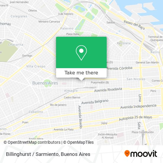 Billinghurst / Sarmiento map