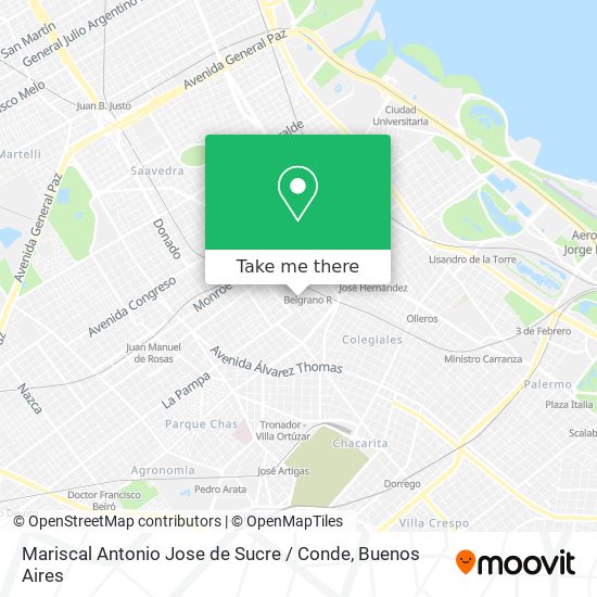 Mariscal Antonio Jose de Sucre / Conde map