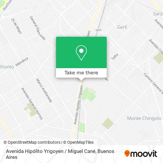 Avenida Hipólito Yrigoyen / Miguel Cané map