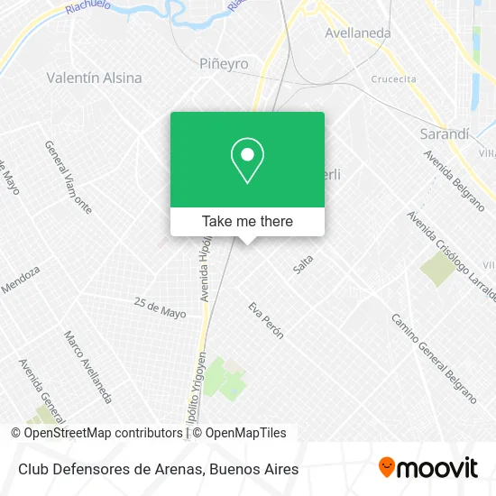 Club Defensores de Arenas map