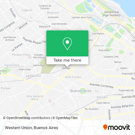 Western Union map