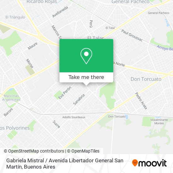 Gabriela Mistral / Avenida Libertador General San Martín map