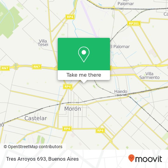 Tres Arroyos 693 map