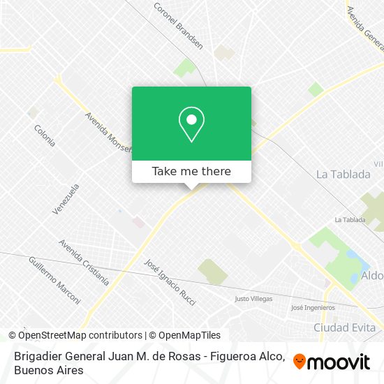 Brigadier General Juan M. de Rosas - Figueroa Alco map