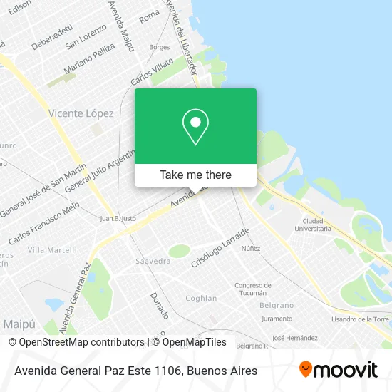 Avenida General Paz Este 1106 map