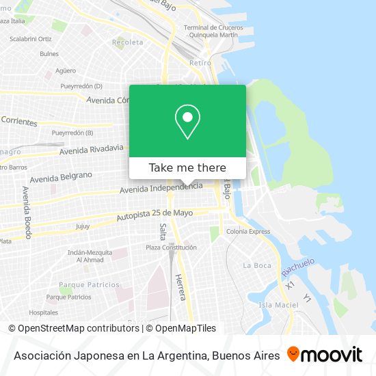 Asociación Japonesa en La Argentina map