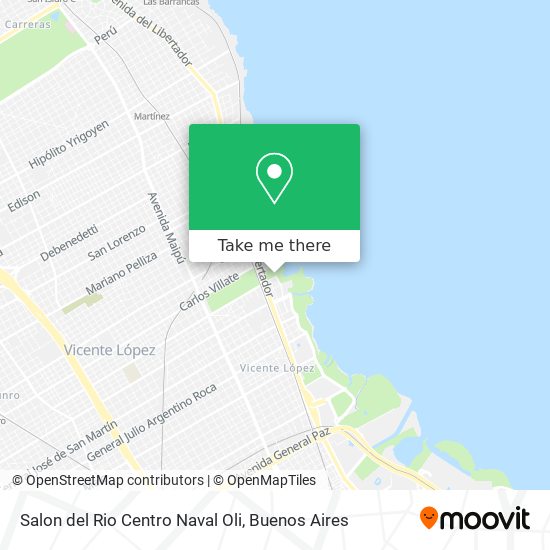 Mapa de Salon del Rio Centro Naval Oli