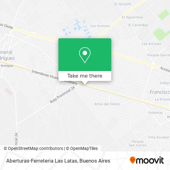 Aberturas-Ferreteria Las Latas map