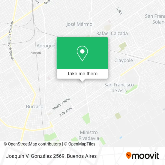 Mapa de Joaquín V. González 2569