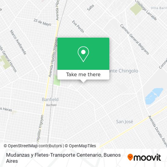 Mudanzas y Fletes-Transporte Centenario map