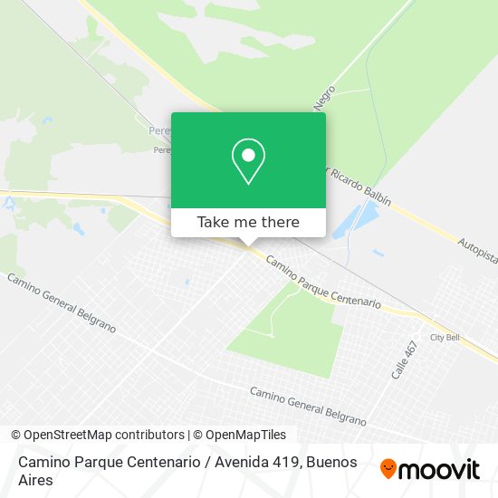 Camino Parque Centenario / Avenida 419 map