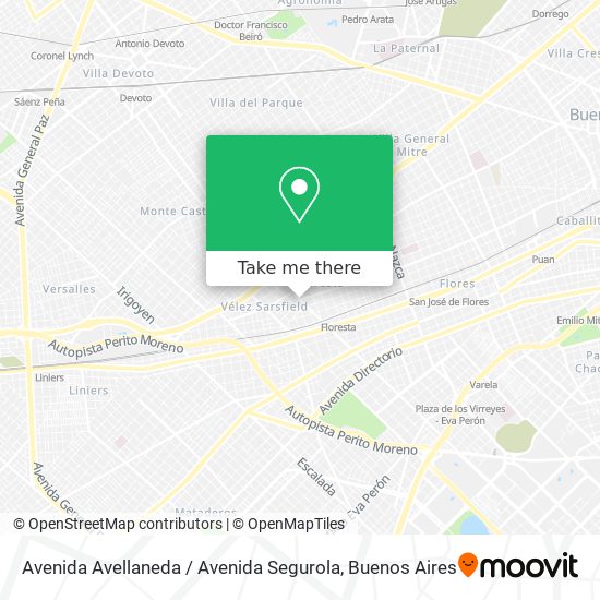 Avenida Avellaneda / Avenida Segurola map