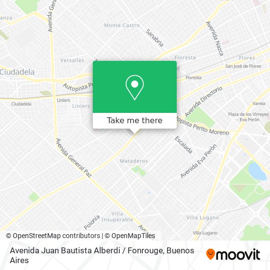 Mapa de Avenida Juan Bautista Alberdi / Fonrouge