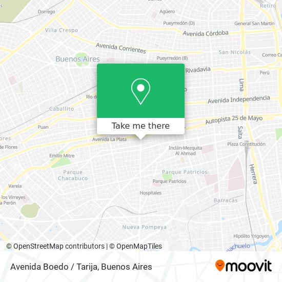 Avenida Boedo / Tarija map