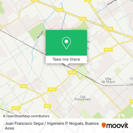 Juan Francisco Seguí / Ingeniero P. Nogués map